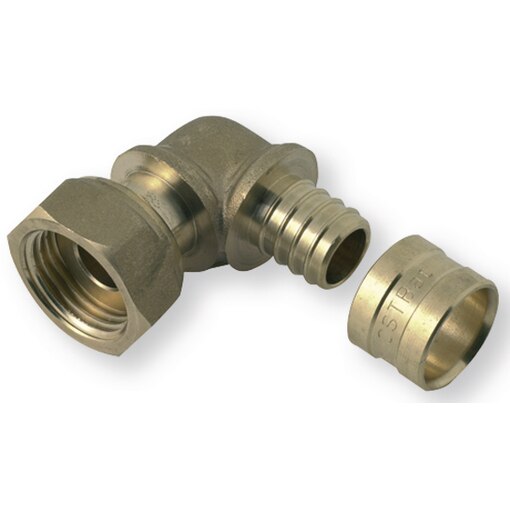Coude à glissement écrou tournant droit tube PER 10x12 mm filetage 1/2